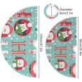 thumbnail image 3 of FMSHPON Christmas Santa Snowman Deer Xmas Christmas Tree Skirt Stand Mat for Holiday Party Decoration Indoor Outdoor 48 inches, 3 of 6