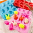 thumbnail image 4 of Moldes de silicona con forma de huevo de Pascua con forma de conejito de para chocolate, 4 paquetes, molde en forma de huevo, bandeja para hornear, molde de chocolate para pastel de resina, 4 of 4