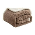 thumbnail image 1 of Leodye 1PCS Double-Layer Taffeta Fleece Blanket Soft Lambswool Design office Nap Warm Mini Blanket Accessory -59.06x39.37in, 1 of 6