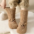 thumbnail image 2 of Tiqkatyck Fuzzy Socks Clearance Christmas Socks for Adults Warm Christmas Fashion Windproof Printing Mid Tube Socks Long Tube Cotton Womens Socks Khaki, 2 of 5