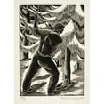 thumbnail image 2 of Arnold Wiltz 11x14 Gold Ornate Wood Frame and Double Matted Museum Art Print Titled - Untitled (Man Cutting Down Tree) (1936), 2 of 4