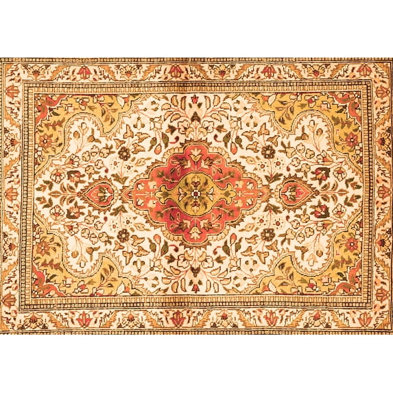 Ahgly Company Indoor Rectangle Persian Orange Traditional Area Rugs, 3' x 5'