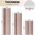thumbnail image 4 of Brown Ethnic Stripe Pattern Kitchen Rugs Sets Of 3,Kitchen Runner Rugs Non Skid Washable,Decorative Kitchen Floor Mats for Kitchen,Sink,Laundry,17"x30"+ 17"x47" + 17"x59", 4 of 6