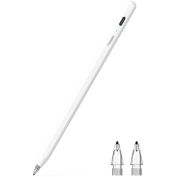wonima44 Metapen Pencil Air8 Pro for iPad 2018-2025, Ultra-Quiet, 2X Fast Charging, Palm Rejection Stylus Pen for iPad a16/11/10/9/8/7/6th Gen, Pro 12.9/11/13-inch M4, Air 3/4/5/M2/M3, Mini 5/6th