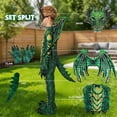 thumbnail image 7 of Magotan Halloween Kids Dragon Costume,Kids Halloween Dress Up,Halloween Funny Costume Cosplay Dragon Jumpsuit,Green,S, 7 of 7