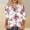Purple, variant on QHWAUAKFBN Womens T Shirts Graphic V Neck Colorful Gradient Geometric Print Button Three Quarter Sleeve Tshirts Top