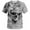Grey, variant on Rebaike Men's Skull Graphic T-Shirt 3D Skeleton Print Polyester Tee Gothic & Streetwear Style