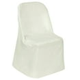 thumbnail image 5 of Efavormart Ivory Linen Polyester Folding Chair Cover Dinning Chair Slipcover For Wedding Party Event Banquet Catering, 5 of 7