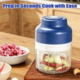 thumbnail image 2 of Electric Garlic Chopper – Mini Rechargeable Food Processor with 6 Stainless Steel Blades, Portable Veggie Chopper for Garlic, Onion, Chili, Ginger & Nuts, 2 of 8