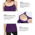 thumbnail image 3 of MANIFIQUE Summer Tank Tops with Built in Bra Cup for Women Loose Fit Pleated Lace Hem Flowy, 3 of 6