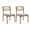 Grey - Linen - Natural Wood, variant on Dayalane Farmhouse Rattan Dining Chairs Set of 2, Mid Century Modern Dining Side Chairs, Linen Upholstered French Country Kitchen Chairs with Hardwood Frame for Dining Room Kitchen, Beige