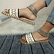 thumbnail image 1 of Zapatillas con punta abierta y plana para mujer, sandalias cómodas, informales, cómodas, para playa Wmkox8yii  hj789, 1 of 8