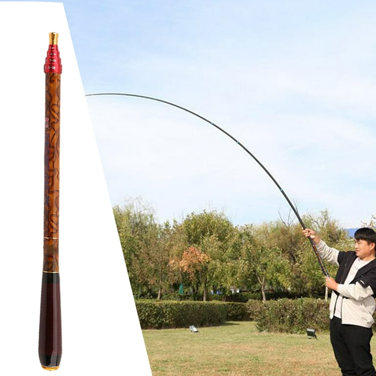 3.6m/4.5m/5.4m/6. Telescopic Fishing Rods Fishing Pole Yellow 4.5m