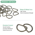 thumbnail image 2 of Uxcell 20-Pack Hebillas en D, 1-1/2 Pulgadas Hebillas Metálicas en D No Soldadas para Bolsos/Delantales/Cinturones/Collares para Mascotas, Hardware de Anillo en D Semicircular [Cobrizo], 2 of 6