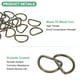 thumbnail image 2 of Uxcell 20-Pack Hebillas en D, 1-1/2 Pulgadas Hebillas Metálicas en D No Soldadas para Bolsos/Delantales/Cinturones/Collares para Mascotas, Hardware de Anillo en D Semicircular [Cobrizo], 2 of 6