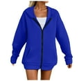 thumbnail image 6 of Akiihool Full Zip Hoodies for Women Womens Zip Up Hoodies Oversized Sweatshirts Long Sleeve Crop Sherpa Fall Outfits Fashion Clothes 2026 Blue,L, 6 of 8