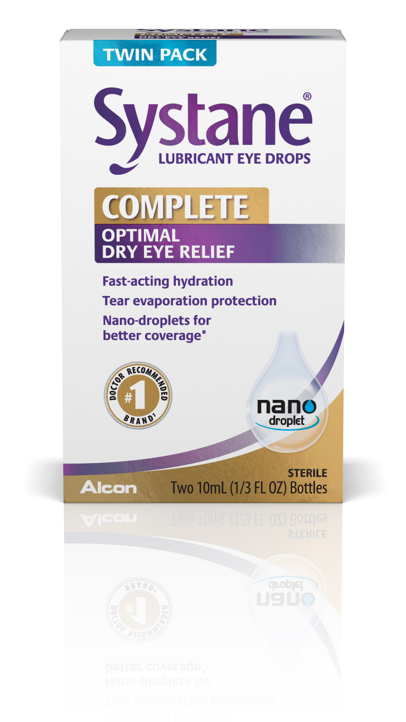 SYSTANE COMPLETE Twin Pack, Lubricant Eye Drops for Dry Eye Symptom