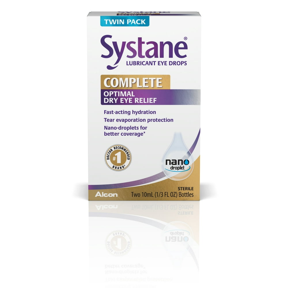 SYSTANE COMPLETE Twin Pack, Lubricant Eye Drops for Dry Eye Symptom