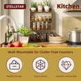 thumbnail image 4 of Spice Rack Wall Mounted  Spice Organizer for Counter  Bamboo Spice Storage Holder for Kitchen Cabinet  Pantry (Spice Jars Not Included  Natural), 4 of 6