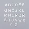 thumbnail image 1 of 1 juego de dijes de letras, dijes de acero inoxidable 201, colgante con alfabeto, chapado en color plata, 1 of 3