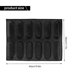 thumbnail image 1 of Formas perforadas Cacerola-antiadherentes de la cacerola del pan francés del Baguette del silicón de 12 agujeros, moldes para perritos calientes, horneando Li, 1 of 5