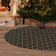 thumbnail image 6 of Rateoe Brown Moroccan Trellis Print Christmas Tree Skirt 30" for Xmas Holiday New Year Party Circle Tree Mat Ornaments Decoration, 6 of 7