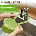 thumbnail image 6 of Sink Strainer Basket,Faucet Hanging Strainer,Hanging Kitchen Sink Strainer Basket,Sink Food Catcher with Press Dumping,Food Fruit Vegetable Drain Shelf Sink Storage Holder, 6 of 12