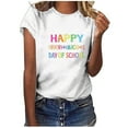 thumbnail image 1 of Camiseta de Profesor de Mujeres, 100 Días Feliz de la Escuela Imprimir Carta de Manga Corta para el Uso Casual Y de Fiesta, la Enseñanza Tee de Moda Temática, 1 of 4