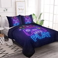 thumbnail image 3 of BlessLiving Teenager Comforter Set for Boys, Blue Game Kids Bedding Sets for Boys Full, 3 Pieces, 3 of 5