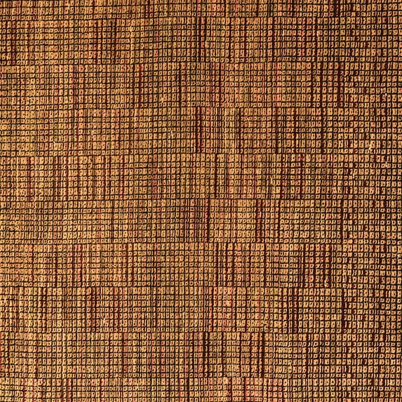 Ahgly Company Indoor Square Abstract Orange Modern Area Rugs, 5' Square