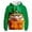 Green, variant on St Patrick's Day Hooded Sweatshirt Irish Green Graphic Pullover Casual Jacket For Holiday Celebration