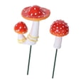 thumbnail image 3 of Elodie 2x Mushroom Garden Stakes Resin DIY Bonsai Crafts for Backyard Porch Pathway Red, 3 of 8