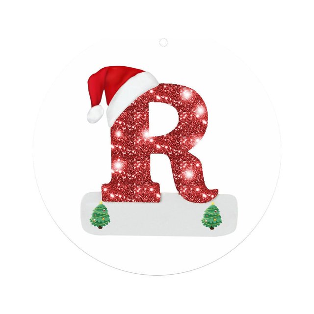 Wooden Christmas Letter Ornaments Festive Xmas Tree Hanging Pendants Decorations