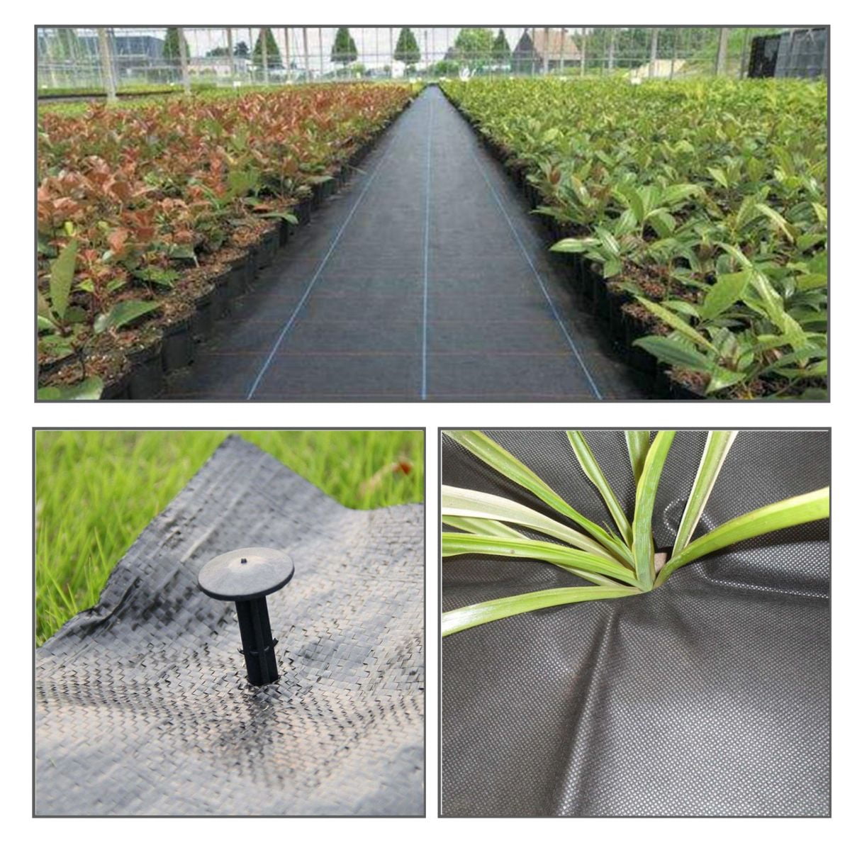Garden Weed Barrier Fabric Landscape, 4ft x 150ft PP Material Fabric Weed Control Ground Cover Weed Blocking Mat for Flower Bed, Yard