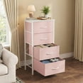 thumbnail image 2 of CONCETTA 4-Drawer Fabric Dresser Storage Chest for Bedroom, Closet, Storage Furniture for Adults, Pink, 2 of 8