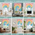 thumbnail image 6 of Colorful Tie Dye Tie Up Curtain Valance for Window,Adjustable Rod Pocket Window Curtains Shades,Rainbow Ombre Abstract Pattern Art Light Filtering Valance Drapes for Cafe Living Room Bedroom 42"x45", 6 of 9