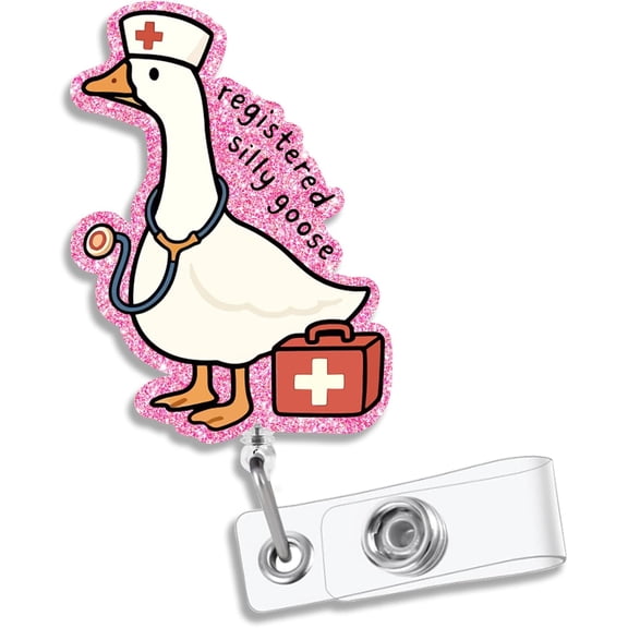 Funny Badge Reel Cute Nursing Badge Reel Retractable, All I Need is Pepper Pink Id Card Holder with Clip for Doctor Medical Worker Healthcare Nurse Gifts