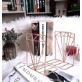 thumbnail image 2 of Bookends Metal Rose Gold Bookcase Collection - 3D Stereo Diamond, 2 of 4