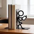 thumbnail image 6 of Eqslft 2PC Unique Bookends for Shelves, Fun & Decorative Book Ends,Metal Human Shaped Bookends,Suitable For Bookshelves Cabinets And Desks, 6 of 8