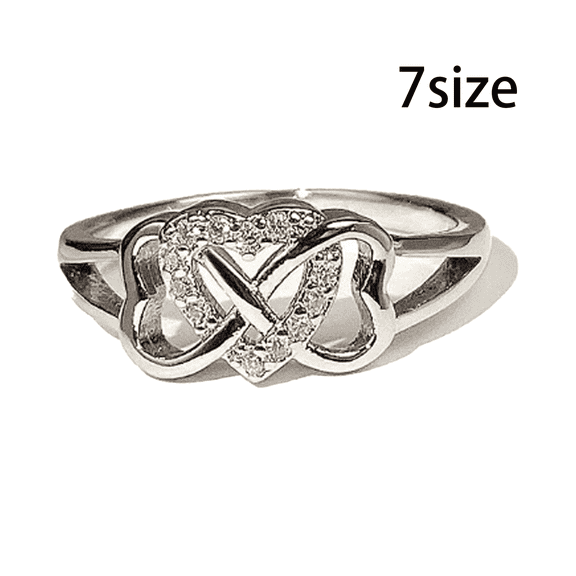 DESIGNICE Rings for Women Comfortable Promise Ring Entangled Wedding Ring Size 7