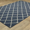 thumbnail image 4 of Oriental Weavers Meridian 4295B - Machine Woven Area Rug - 6'7" x 9'6" - in Navy/ Ivory - Coastal Style Patio, Deck, Porch, Mud Room Rug, 4 of 9