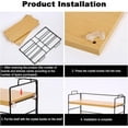 thumbnail image 2 of Free Standing Desk Shelf,stackable Desk Bookcase Storage Spice Rack Organizer Diy Table Bookcase(2 Tiers), 2 of 5