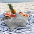 thumbnail image 2 of 2 Pack Outdoor Waterproof Throw Pillow Covers,Abstract Classic Striped Decorative Square Pillow Case Patio Pillowcases for Chair Couch Sofa 16x16in, 2 of 9