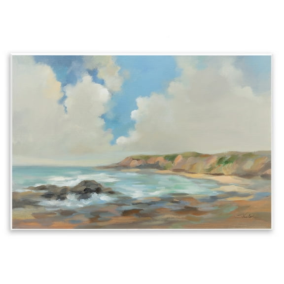 Stupell Industries California Coast Cliffs Landscape Painting Unframed Art Print Wall Art, 15 x 10