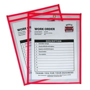 C-Line Shop Ticket Holder, Red, 15 Count