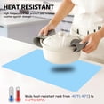 thumbnail image 3 of Silicone Placemats Silicone Table Mat, Large Kitchen Counter Protector Mat Heat Resistant Nonslip, 16" x 24" - Blue, 3 of 7