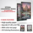 thumbnail image 3 of Netecom Enchanted Dreams Coloring Book for Adults, Spiral Bound, Soft Cover, 3 of 6