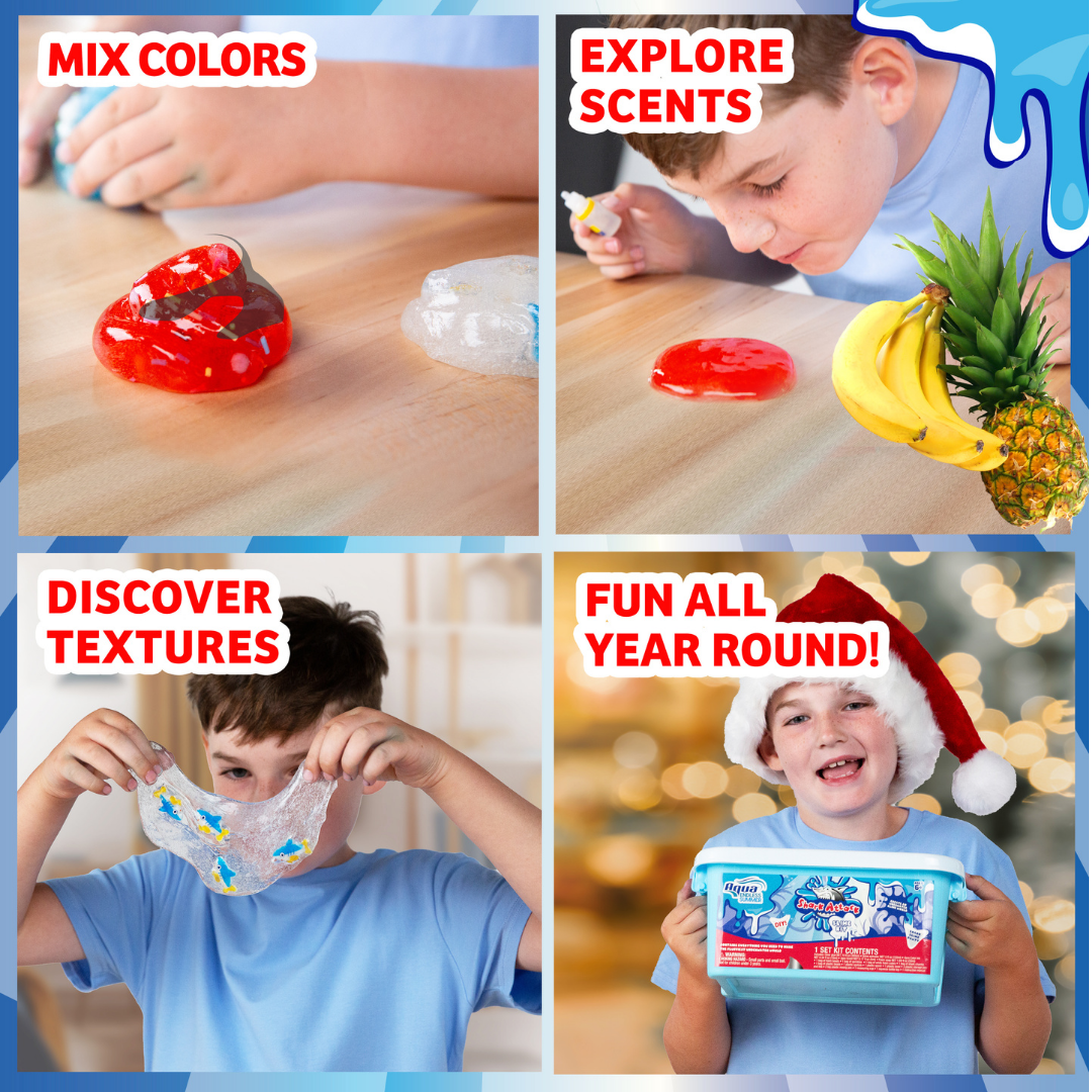 Aqua DIY Slime Kit with Carrying Case, Shark Attack