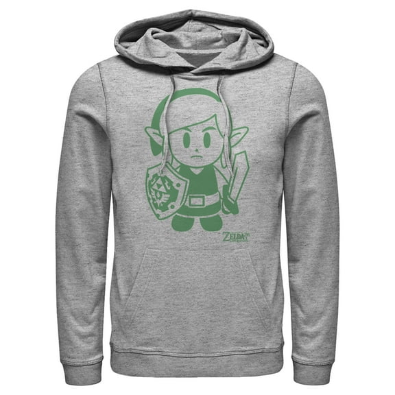 Men's Nintendo Legend of Zelda Link's Awakening Sleek Avatar  Pull Over Hoodie Athletic Heather 3X Large