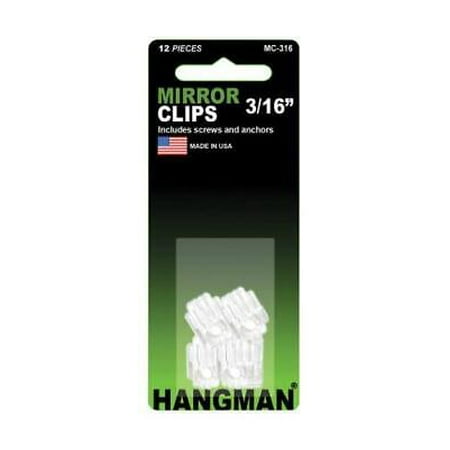 

2pk Hangman MC-316 Hanger Mirror Holder Clip 12 Piece